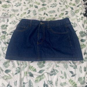 Forever 21 Dark Blue Denim Mini Skirt